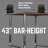 Pipe Decor 43" Bar Height Table Base