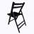 Furniture Slatted Wood Folding Special Event Chair, Black, Set Of 4
