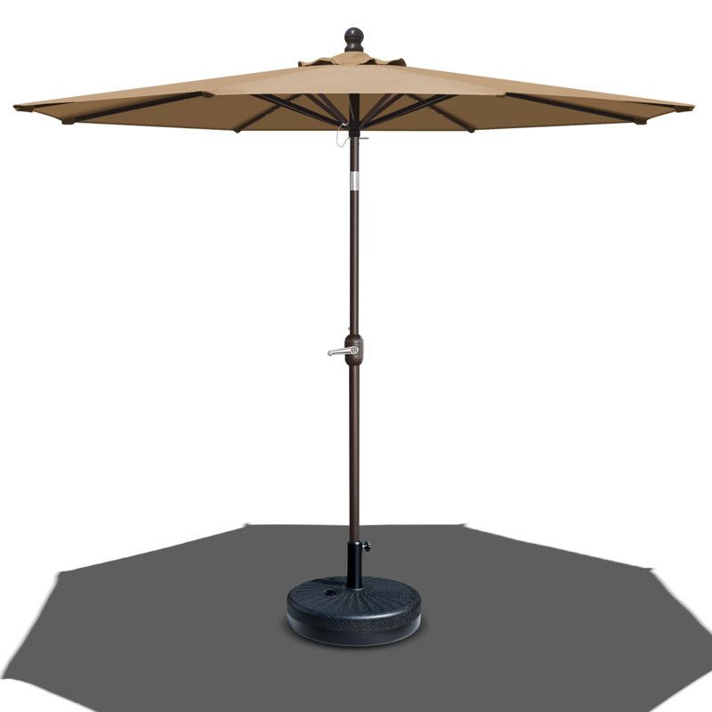 Parasol à DEL incliné pour l'extérieur, Brun clair