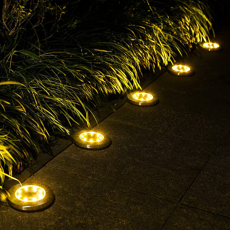 Solar Powered Integrated LED Pathway Light Pack, Yellow