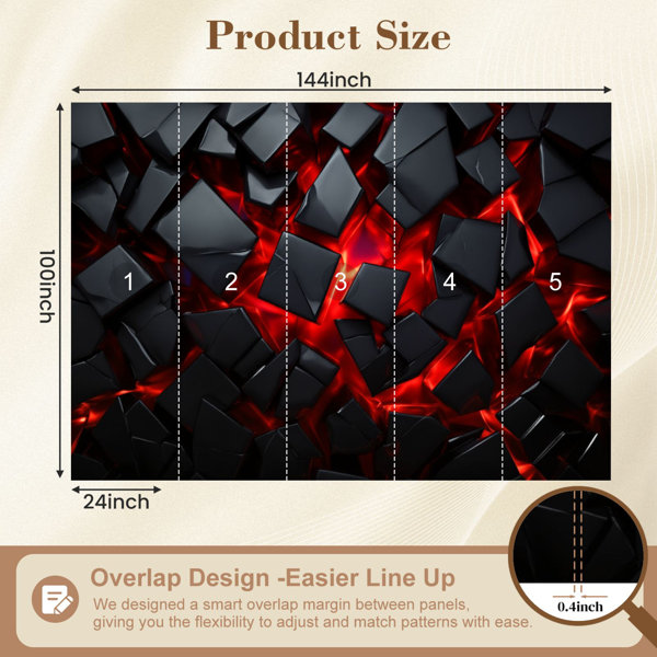 Red Barrel Studio Futuristic Peel and Stick Wallpaper Abstract Black ...
