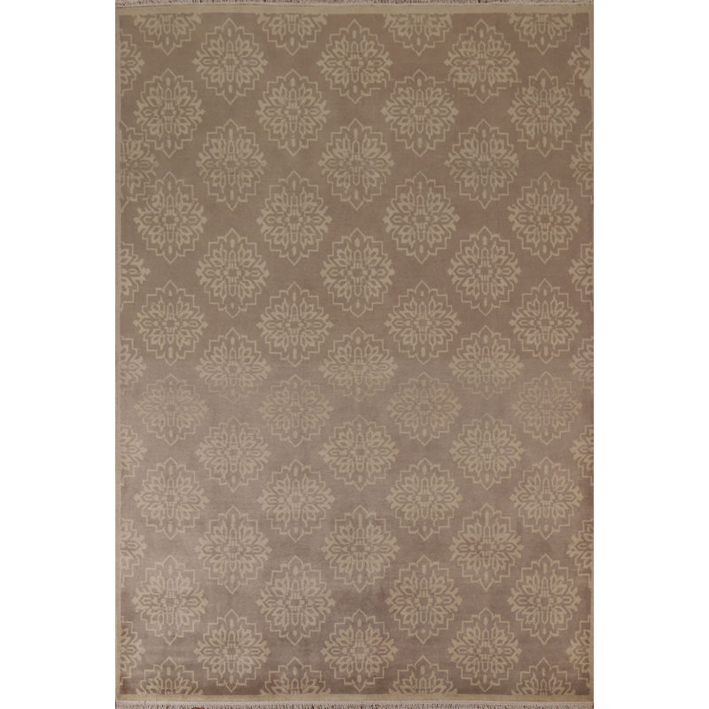 All-Over Brown Gabbeh Indian Area Rug 8x10