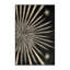 Tapis doux et moelleux à motif étincelant et luxueux brun - reliure noire-1621503897