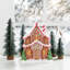 Décoration de Noël village en résine 11,75 "H