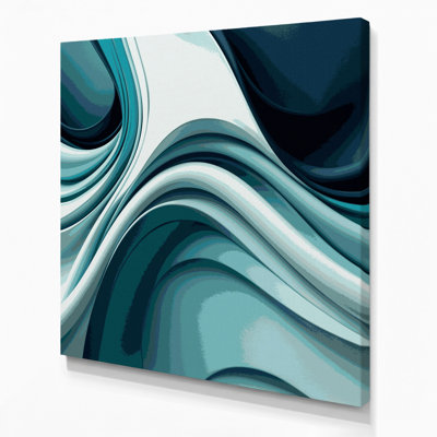 Gradient Abstract 50 Blue Canvas Wall Art