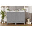 Meuble-lavabo de 48 pouces avec lavabo encastré intégré, armoire de rangement, portes à fermeture en douceur, tiroir divisé et tablette à double couche pour un rangement polyvalent-123654629