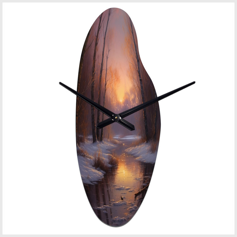 Stellacci - Grande sculpture d'horloge murale orange, Moyenne