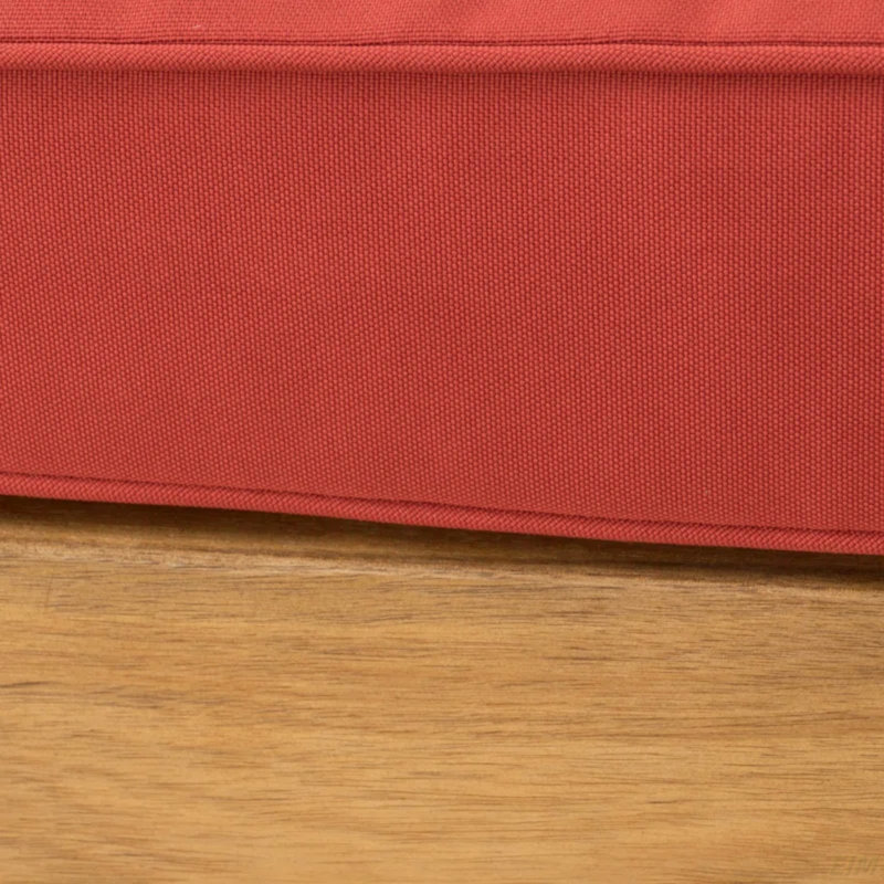 Ensemble de conversation modulaire en bois avec coussins Oana, Rouge