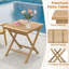 Ensemble de 3 chaises de table bistro avec structure en bois de teck