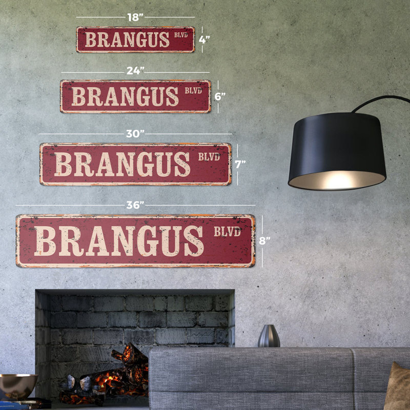 Plaque de rue en aluminium Brangus