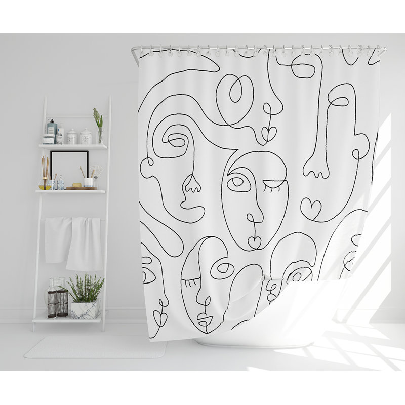 Ellayna 13 Piece Polyester Shower Curtain Set