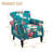 Iliana Traditional Upholstered Pattern Blue Cotton Blend Armchair with Nailhead Trim-1501969393
