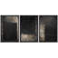 «Black Rustic Abstract Triptych», reproduction d'art sur toile encadrée, 3 pièces-2122126331-2122126332