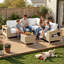Ensemble de conversation modulaire d'extérieur 6 pièces pour patio avec tables d'appoint encastrées de 7,7 po de largeur, siège profond, osier en PEHD et table basse-129058245-129058246