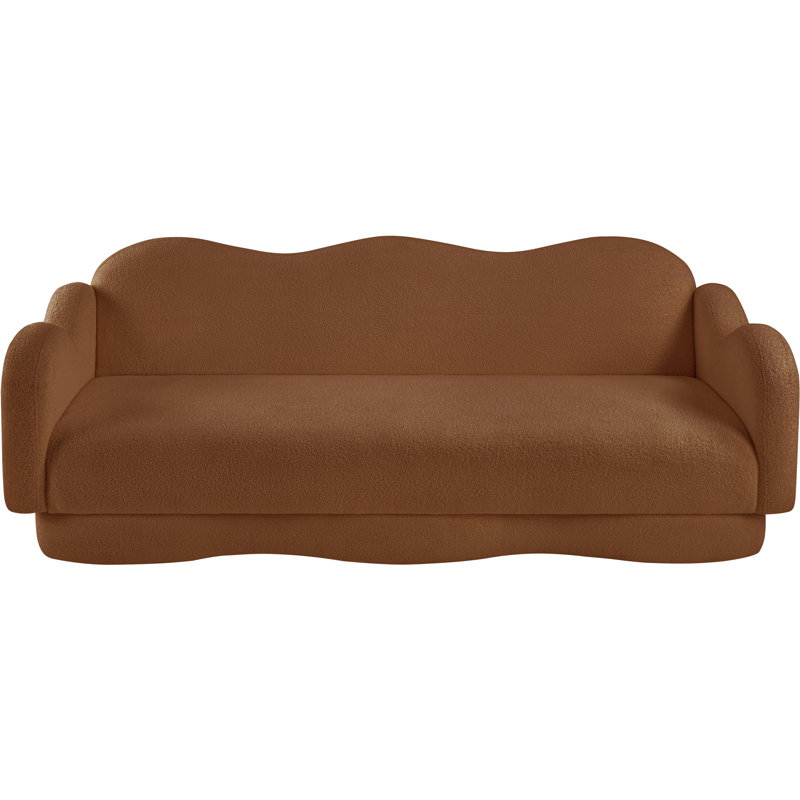 Canapé Redwan, Tissu en peluche en peau de mouton selle