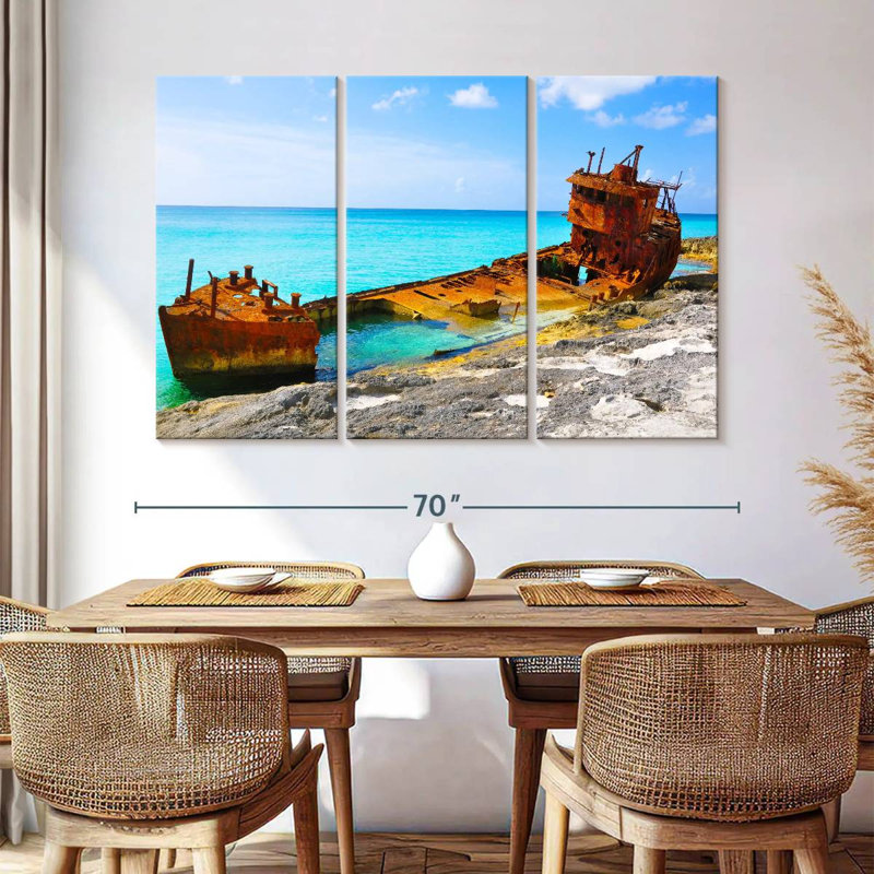Rorry Bimini Beach Shipwreck, 42" H x 65" W