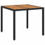 Table de jardin vidaXL en poly rotin noir 74,80 x 35,43 x 29,53 po-2020902327-2020902323