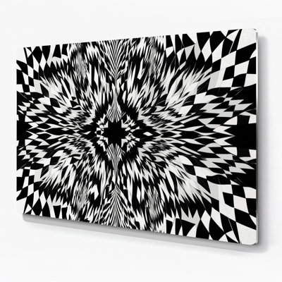Art mural noir Op Art 1