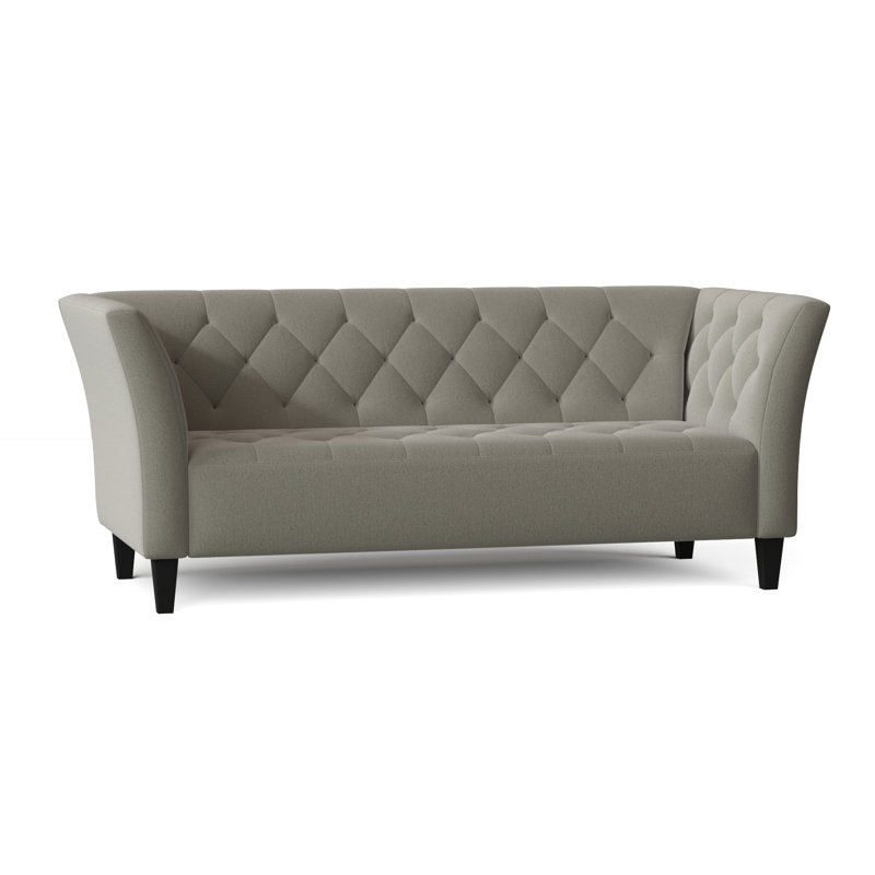 Carruth Upholstered 76'' Sofa, Bella Grey Performance Velvet
