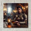 Art mural en verre 12 po x 12 po «One Dring In A Tavern» par Rey Klimt-350340246