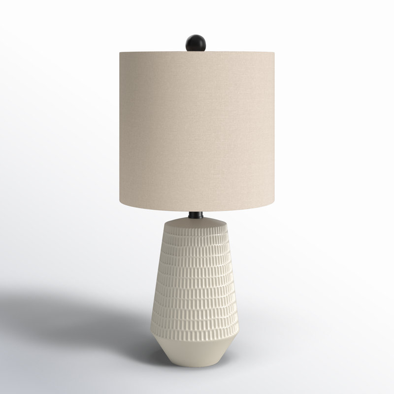 Ashyra Resin Table Lamp, Cream, Beige