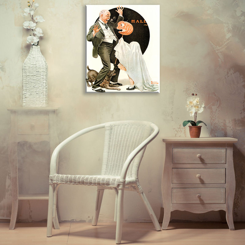 Halloween by Norman Rockwell Gallery Wrapped Canvas, 24" H x 17" W