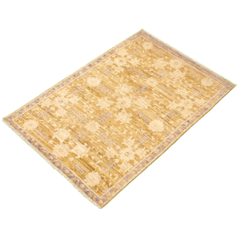 Tapis unique en laine noué à la main Oushak brun clair de 18 pi 2 po x 5 pi 11 po nouvel âge