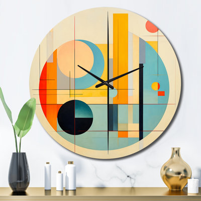 Horloge murale Syncronicities Midcentury Elegant Retro Art IV