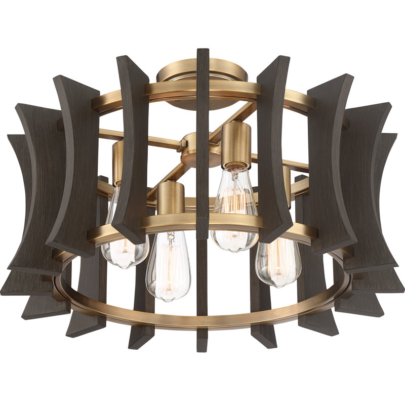 4 - Light Dimmable Drum Chandelier