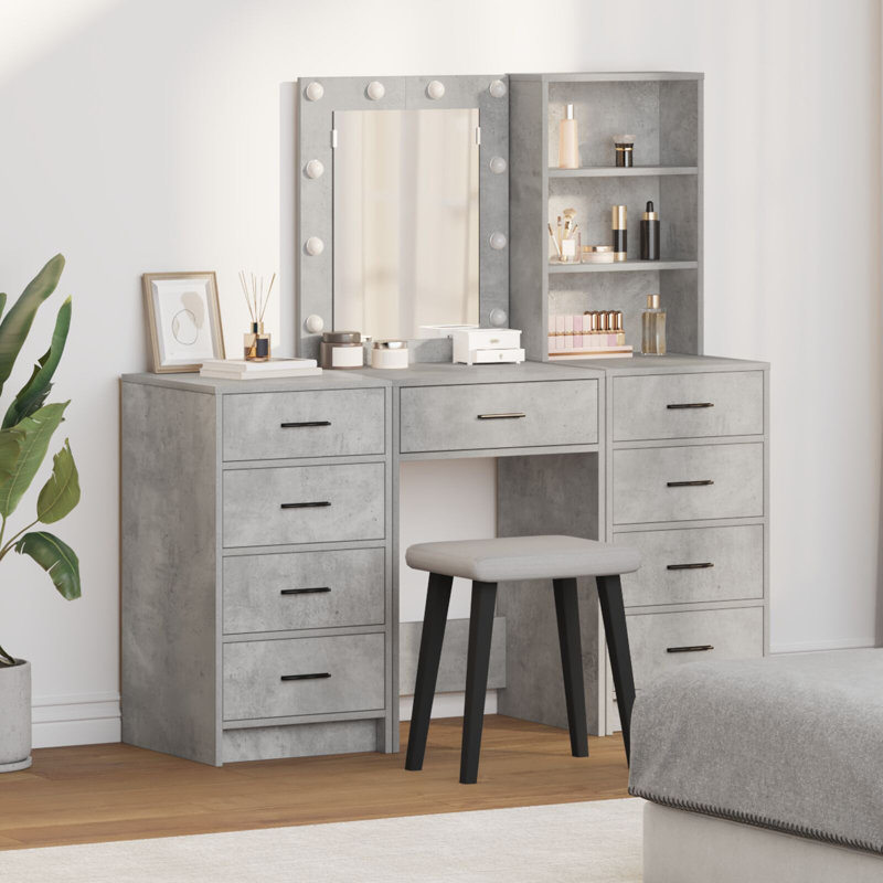 40cm Sideboard, Concrete Grey