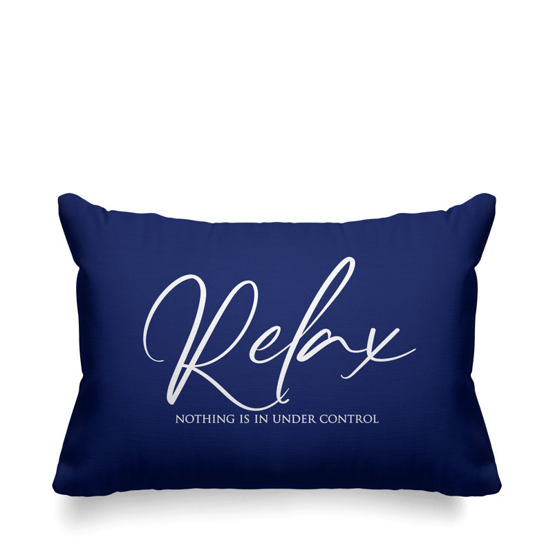 Aspire Outdoor Reversible Throw Pillow, Navy Blue