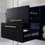 Meuble-lavabo mural moderne 39,4 po avec lavabo en céramique ovale et armoire flottante multi-couches