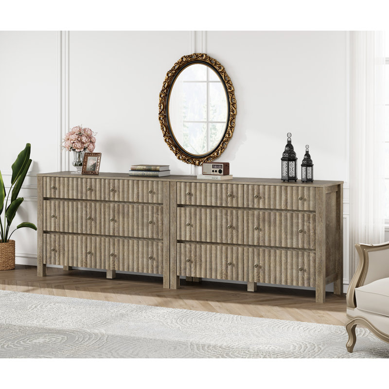 Commode double 6 tiroirs Demiya