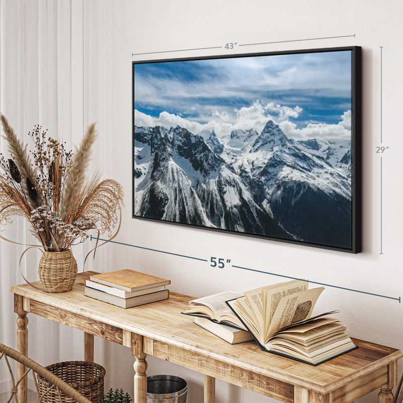 " Snow Mountain Peaks Canvas Print ", 29" H x 43" W