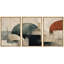 «Teal Rust Arch», art graphique abstrait, images de bureau, impression sur toile encadrée, 3 pièces-131500990-131500993