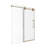56"-60"W*72" H Frameless Single Sliding Shower Door – 5/16" (8Mm) Clear Tempered Glass, Bypass Design With Brushed Gold Finish-123210278
