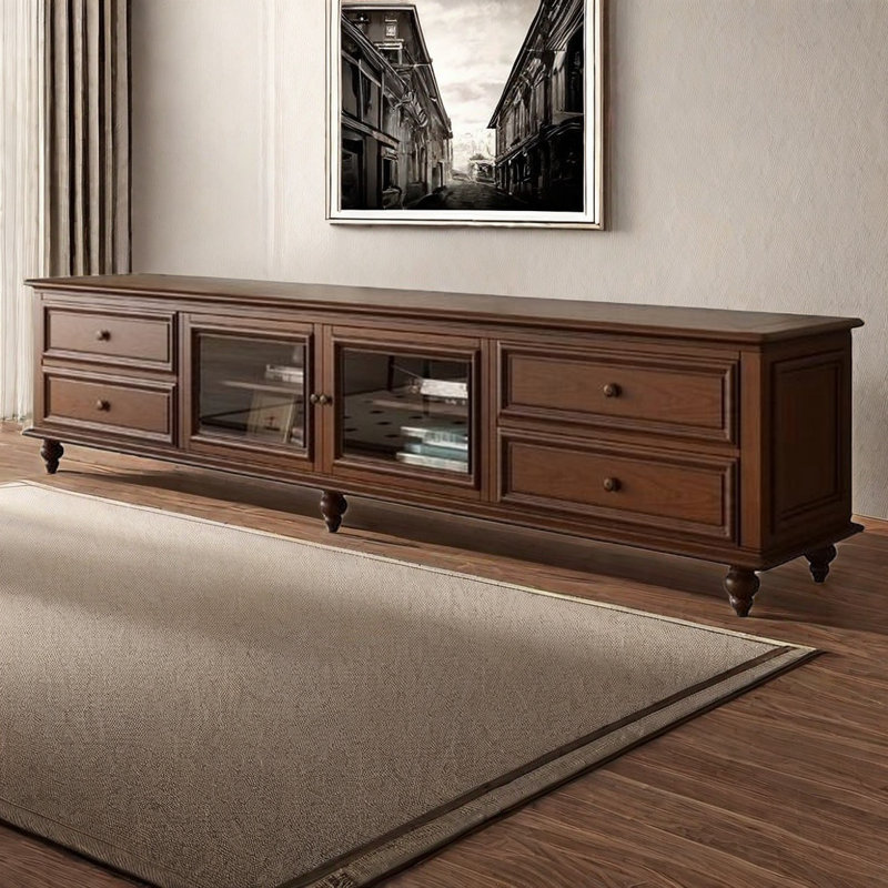 Meuble télé de qualité supérieure de style chinois rétro, Brun, 70.9"