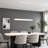 1 - Light Modern Linear LED Dimmable Pendant Light with Remote Control