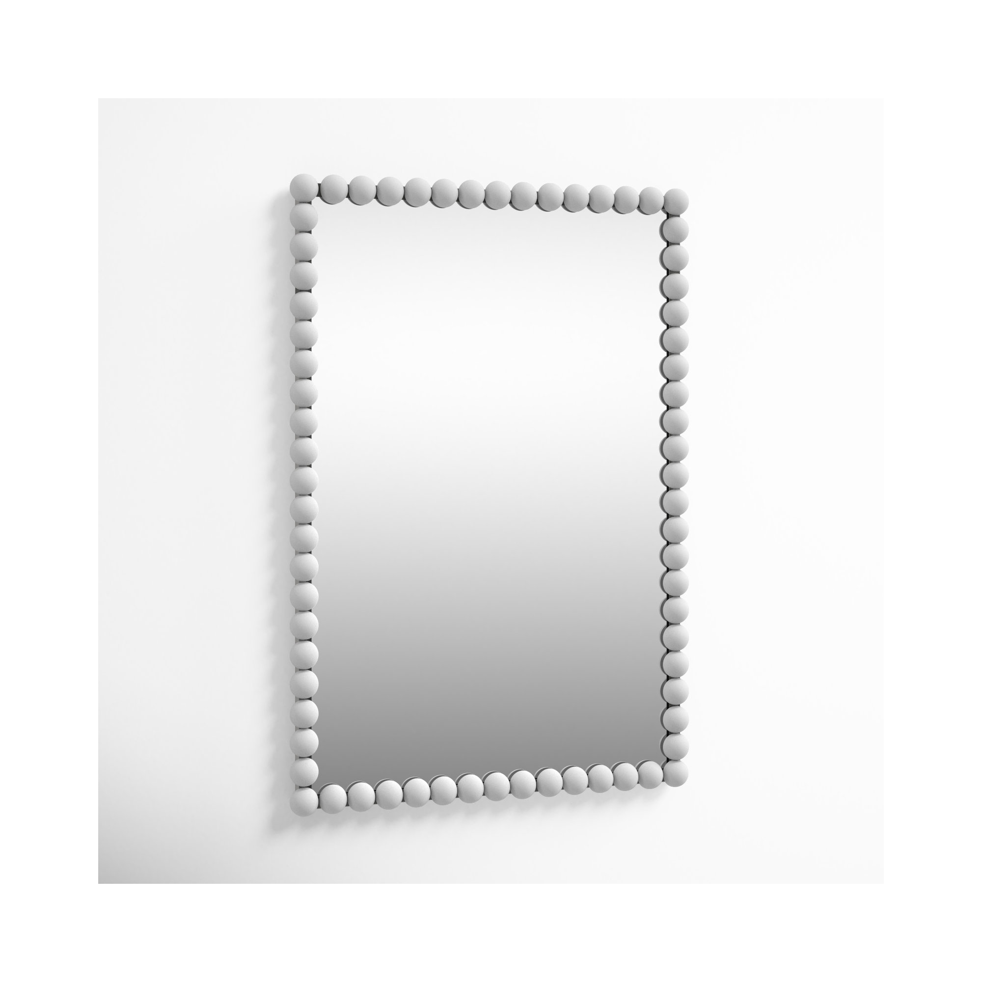 Sanne Metal Mirror, 30" H x 20.5" W, Matte White