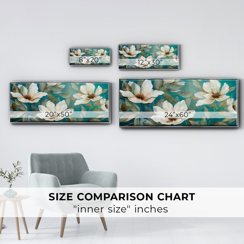 Toile encadrée Shade of Blue, H 12 po x l 30 po