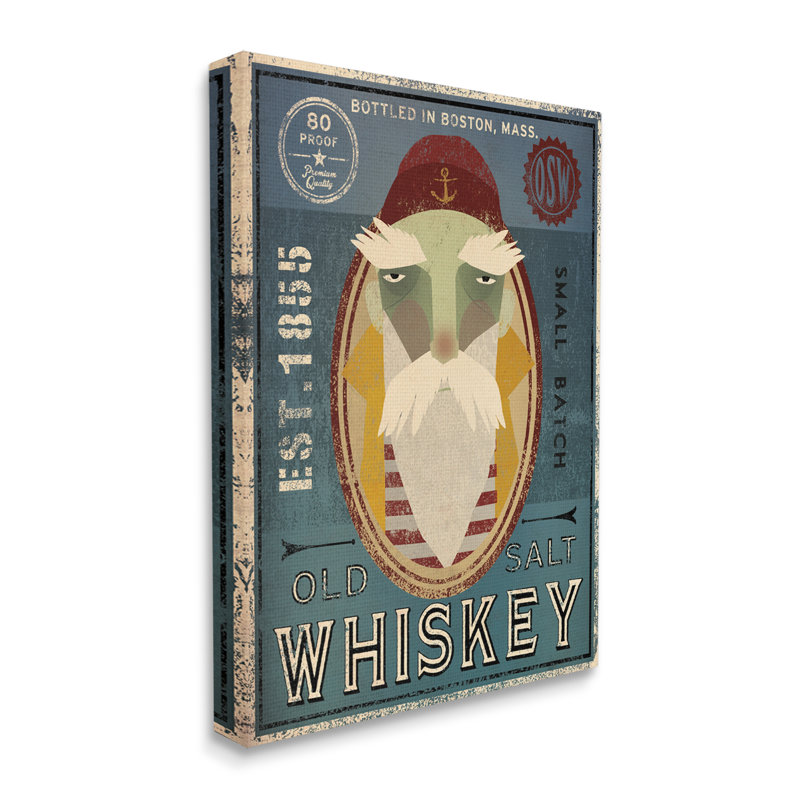 «Whiskey Bottling Sign», impression sur toile tendue, H 40 po x l 30 po x P 1,5 po
