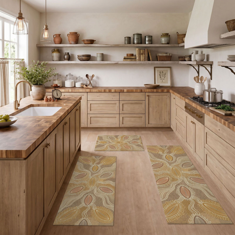 Tapis de cuisine lavables antidérapants Botanical Paisley