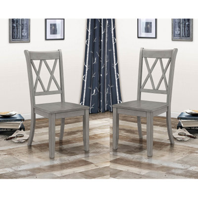 Ensemble de 2 chaises d'appoint en placage de pin