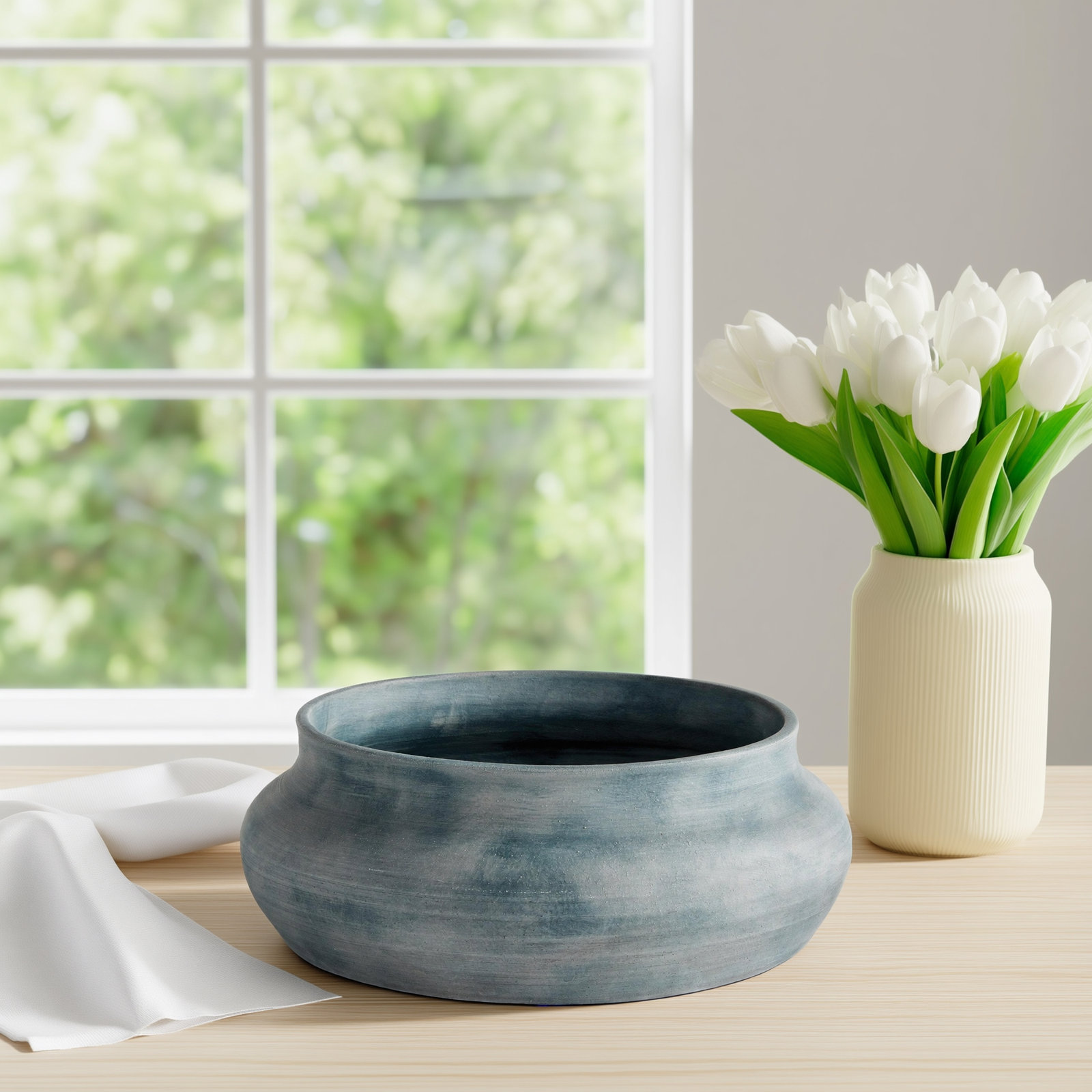 Amalie Decorative Bowl 1, Washed Blue