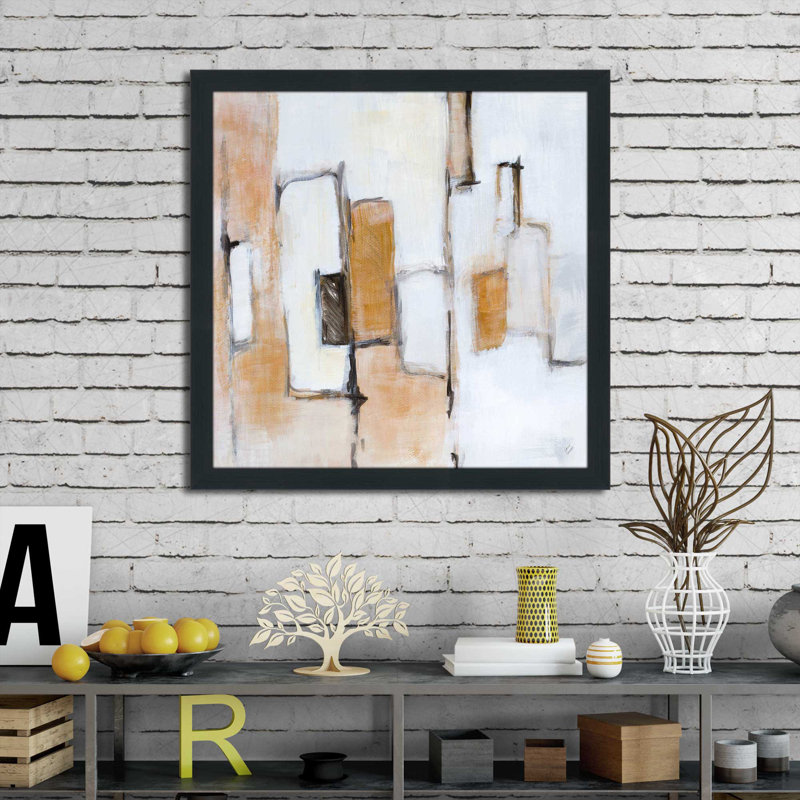 «Vendredi après-midi II», reproduction de peinture à l'aquarelle, H 25,5 po x l 25,5 po x P 1 po, Cadre espresso
