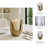 Decorative Glass Pillar Candle Hurricane Holder With Metal Base - Modern Tabletop Candle Stand Perfect For Dining Room Or Living Room - Gold-692297130