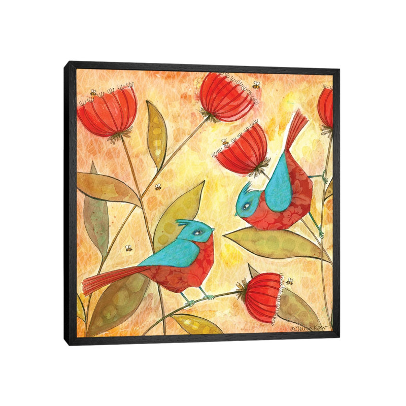Hello Friend 1 Piece Painting on Canvas, 66.04cm H x 66.04cm W x 3.81cm D, Black Floater Framed