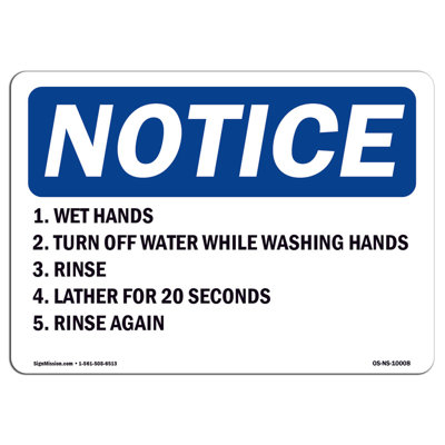 Turn off Water While Washing Sign