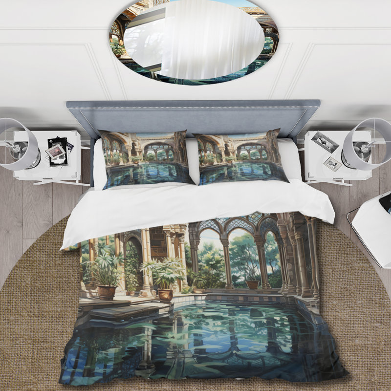 Ensemble de housse de couette Espagne Moorish Architecture In Andalusiain II BeddingMicrofiber / Polyester