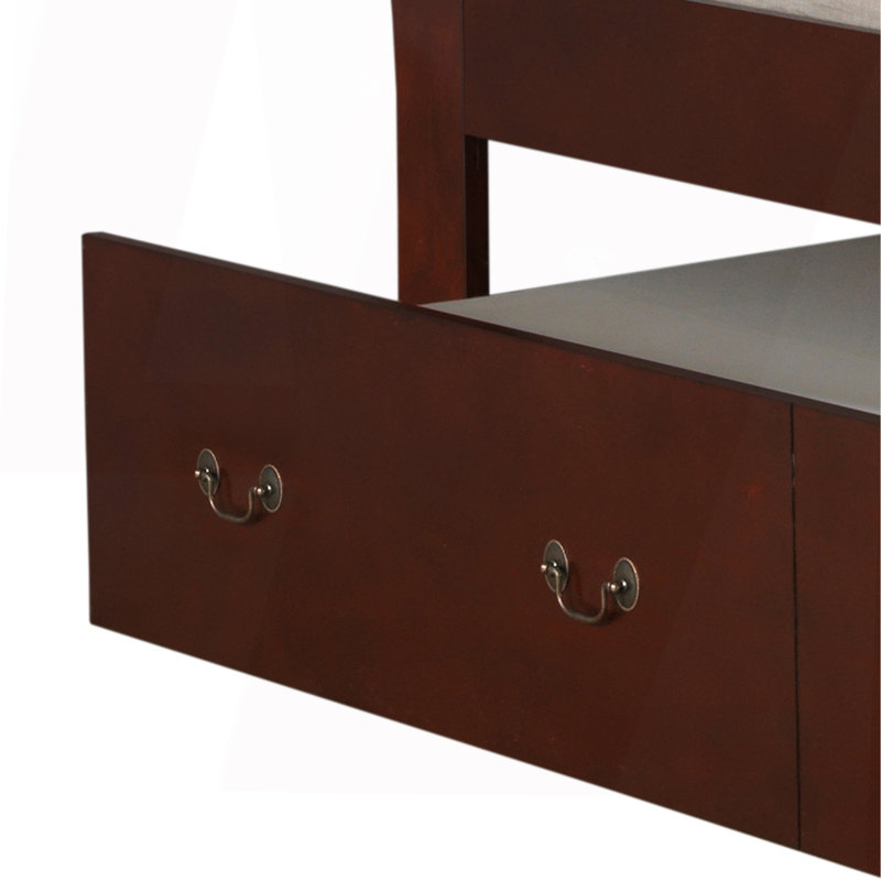 Classic Cherry Twin Bed With Storage